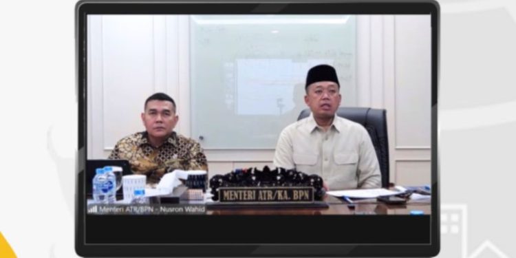 Temui Jajaran Kanwil BPN Provinsi Papua dan Sumatra Utara secara Daring, Menteri Nusron: Kita Harus Melayani Rakyat