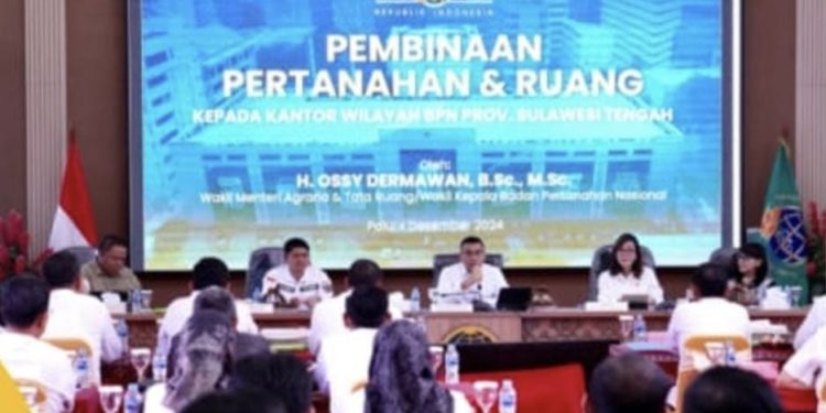 Kunjungi Kanwil BPN Provinsi Sulteng, Wamen ATR/Waka BPN Sampaikan Solusi Percepatan Layanan Pertanahan