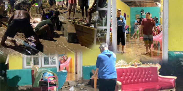 Pantau Kondisi Banjir, Otan Mamu : Sejumlah Rumah Tergenang, Sekolah Rusak Parah