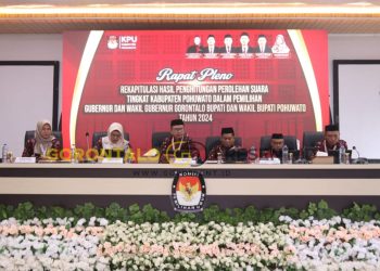 KPU Pohuwato Gelar Rapat Pleno Rekapitulasi Suara Pilkada 2024