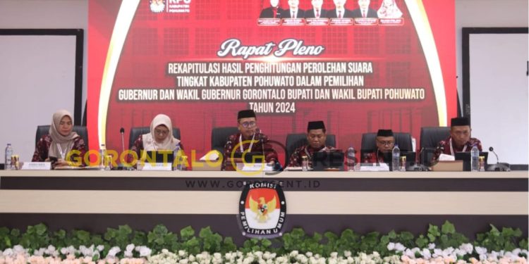 KPU Pohuwato Gelar Rapat Pleno Rekapitulasi Suara Pilkada 2024