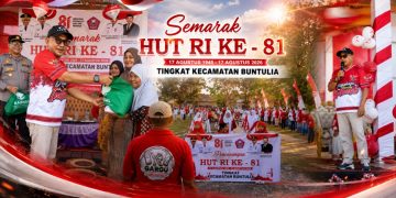 Efisiensi Anggaran Tak Redupkan Semangat, Buntulia Canangkan HUT RI dengan Bendera Merah Putih 81 Meter