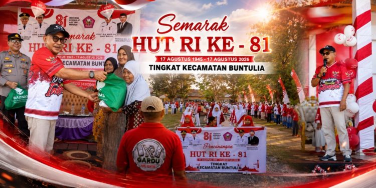 Efisiensi Anggaran Tak Redupkan Semangat, Buntulia Canangkan HUT RI dengan Bendera Merah Putih 81 Meter